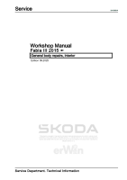 Skoda Fabia III - Workshop manual - General_body_repairs_interior - Bodywork 